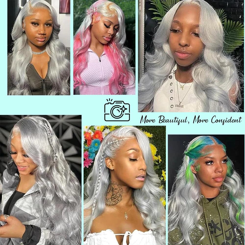 Silver Cosplay Deep Wave Wigs