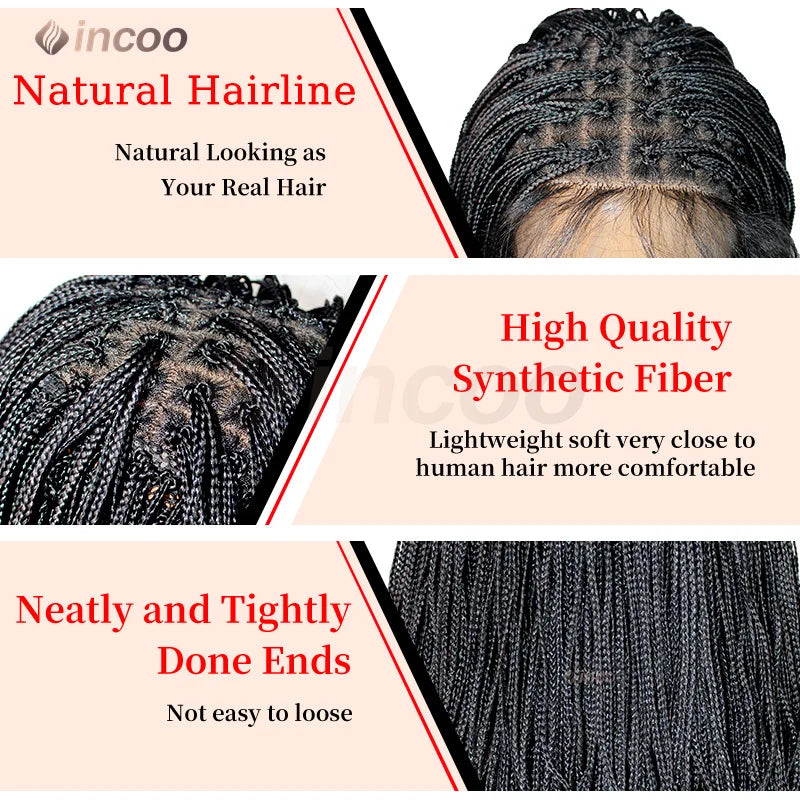Synthetic Short Micro Box Braided Wig