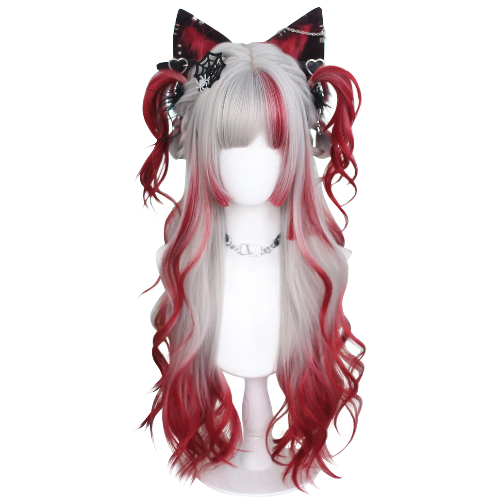 Harajuku Style Red White Cosplay Wig