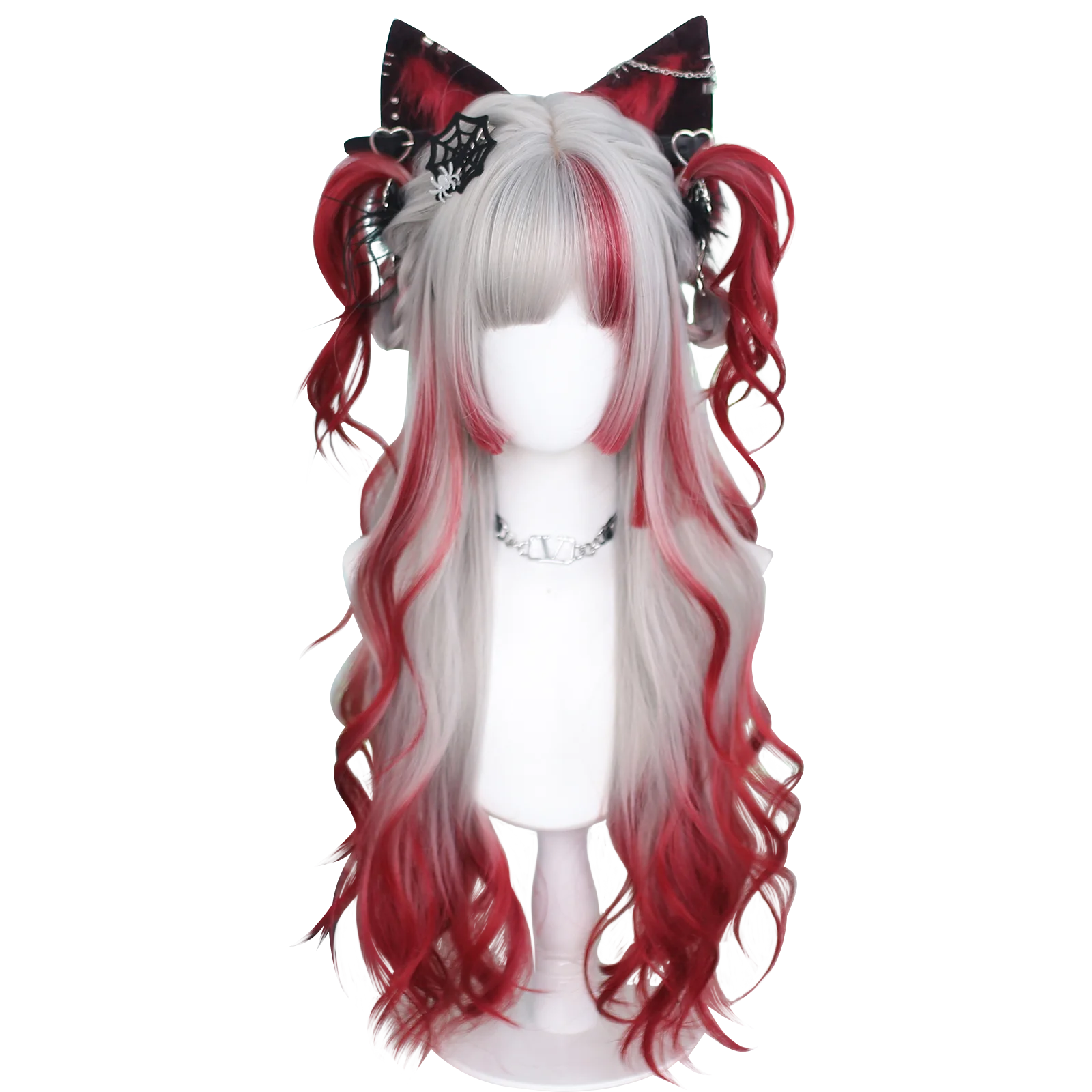 Harajuku Style Red White Cosplay Wig