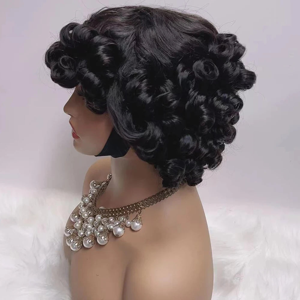Brazilian Egg Curl Pixie Cut Wig