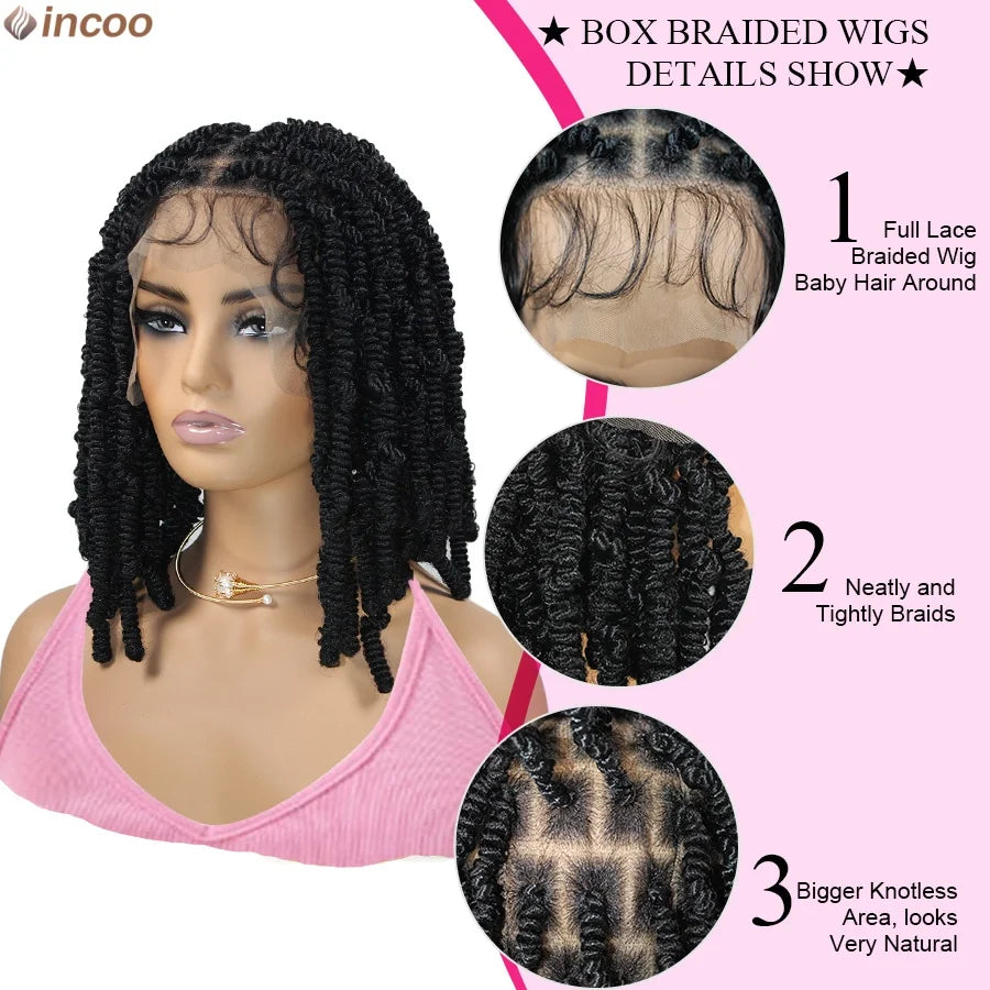 Short Spring Twist Braided Wig