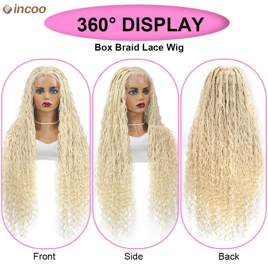Long Blond Boho Braided Wigs