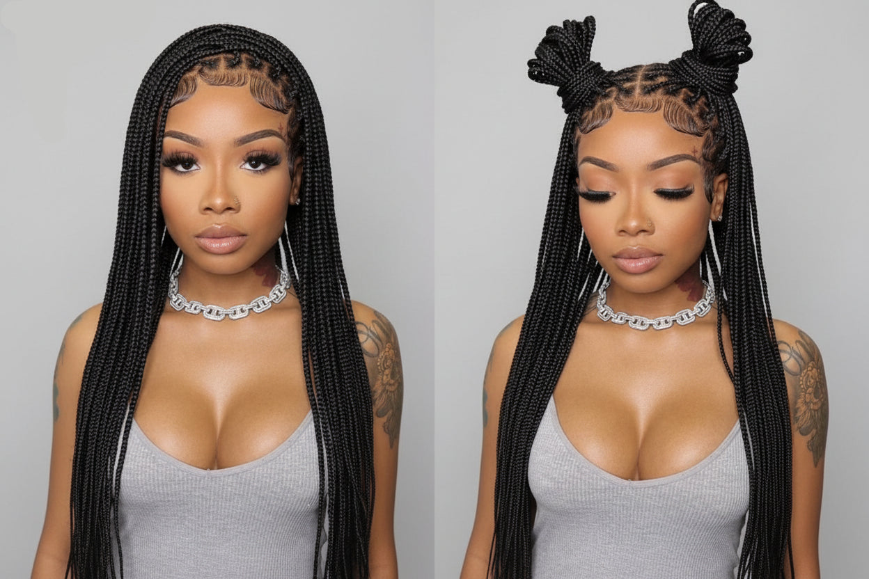 Small Square Knotless Braid Wig