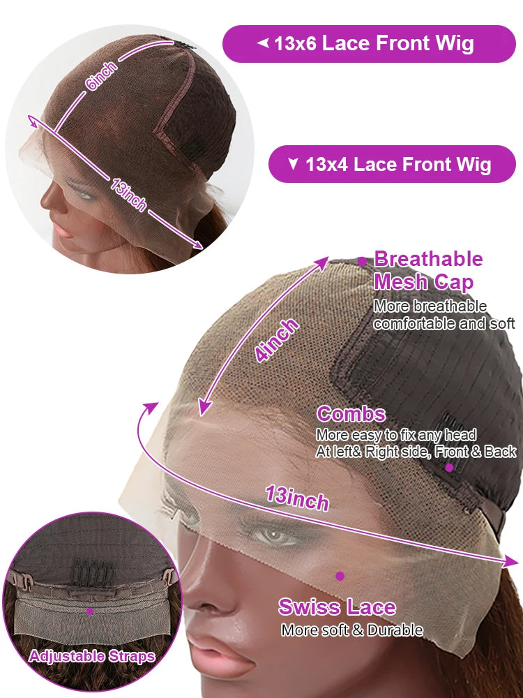 Deep Curly Chocolate Water Wave Wig