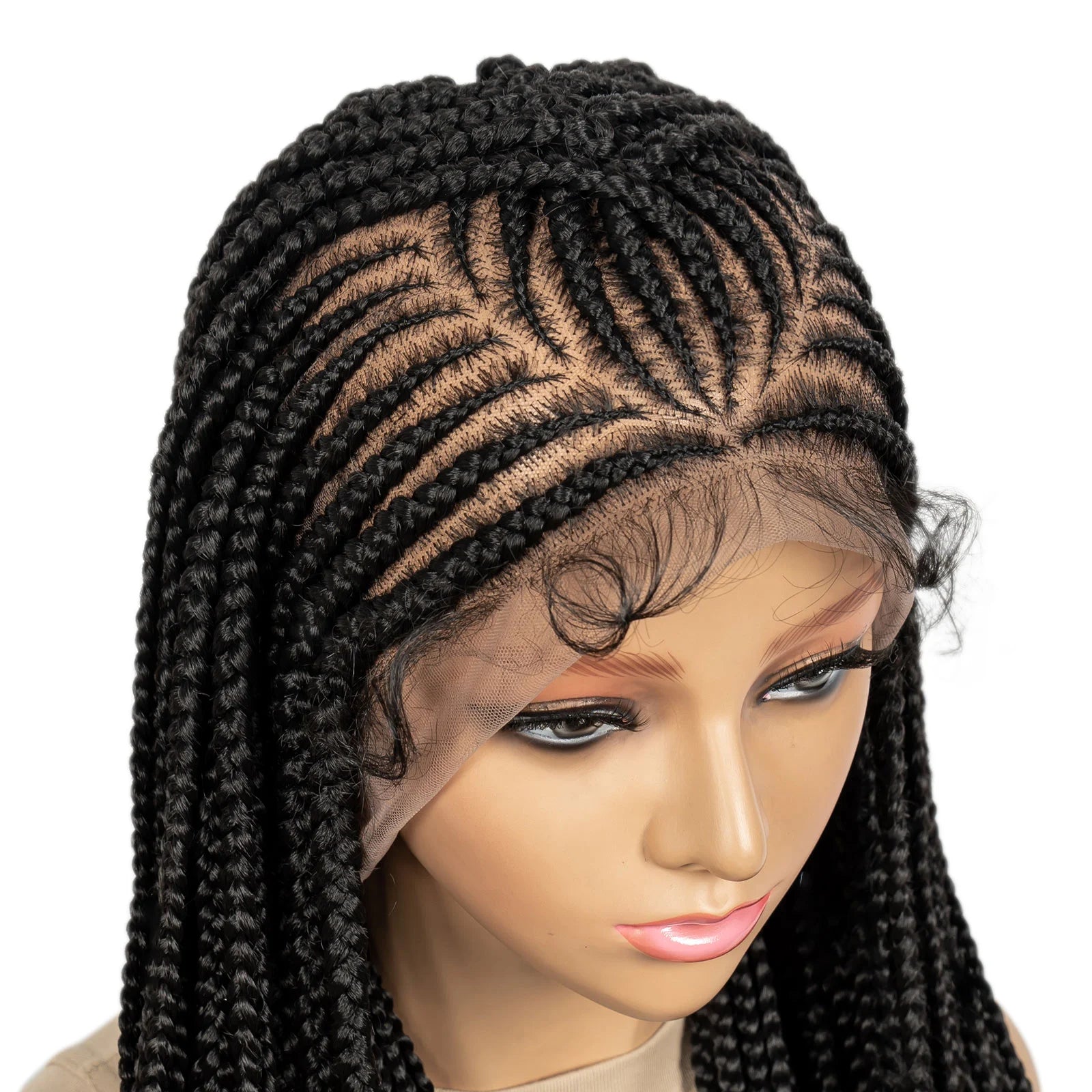 Synthetic Long Length Cornrow Braided Wig