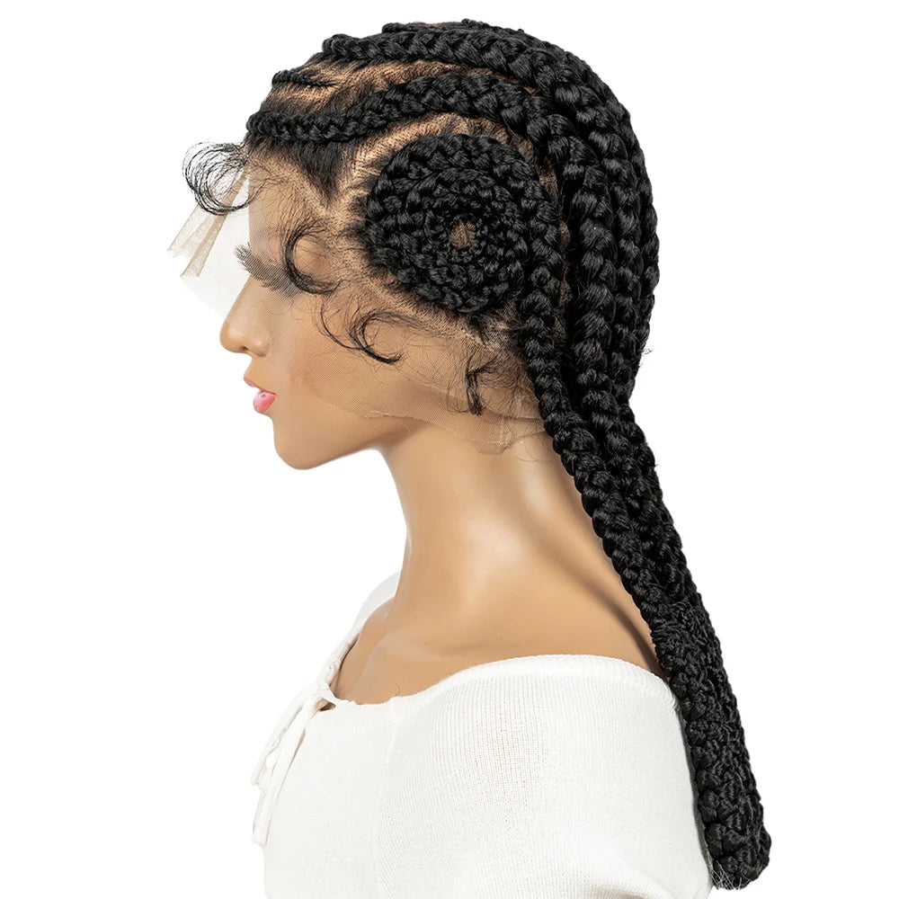Bantu Full Lace Cornrow Braided Wigs
