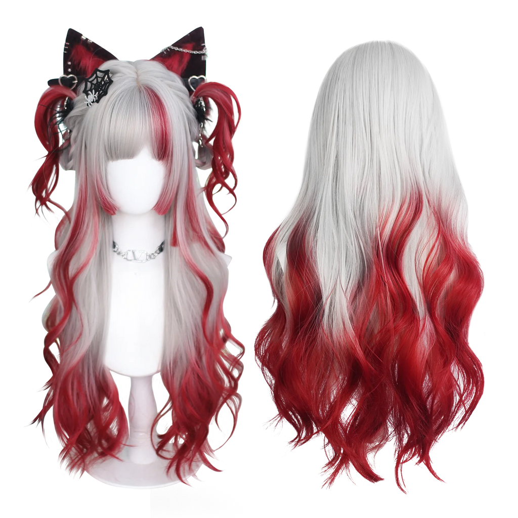 Harajuku Style Red White Cosplay Wig
