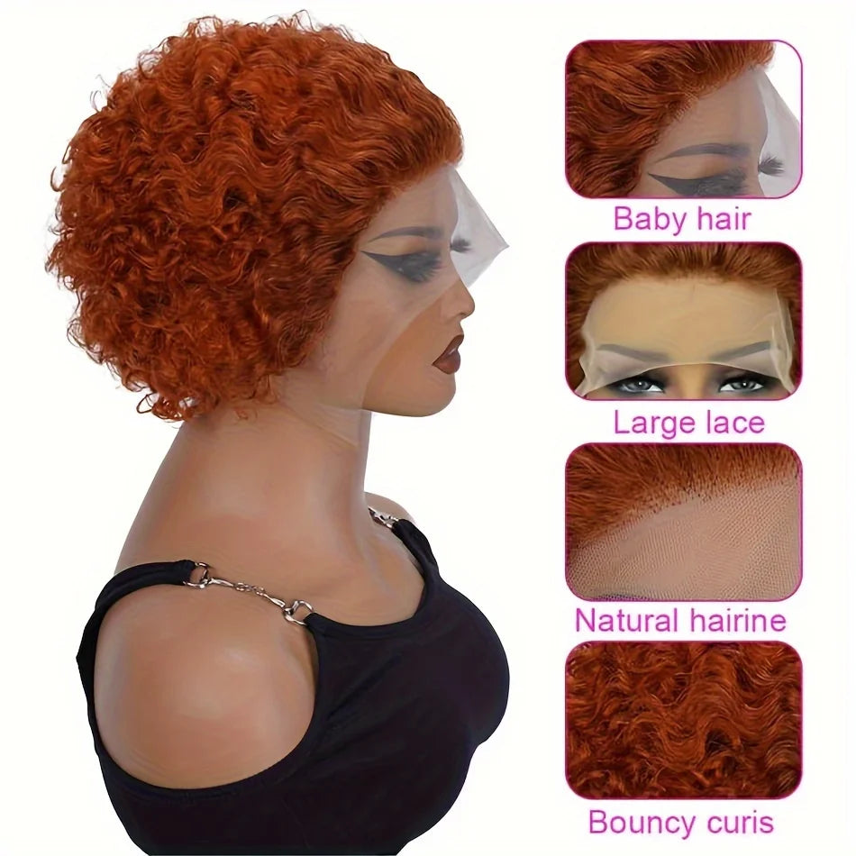 Short Pixie Cut Kinky Curly Wig