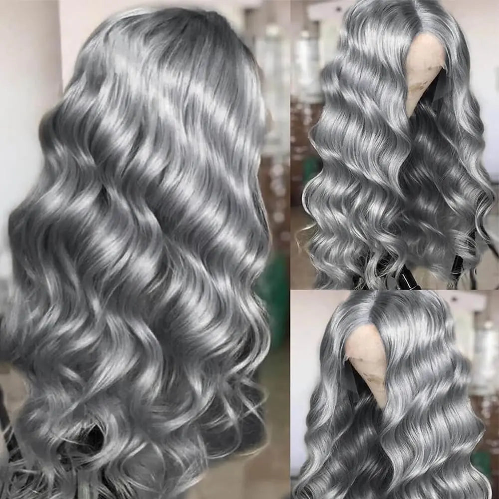 Silver Cosplay Deep Wave Wigs