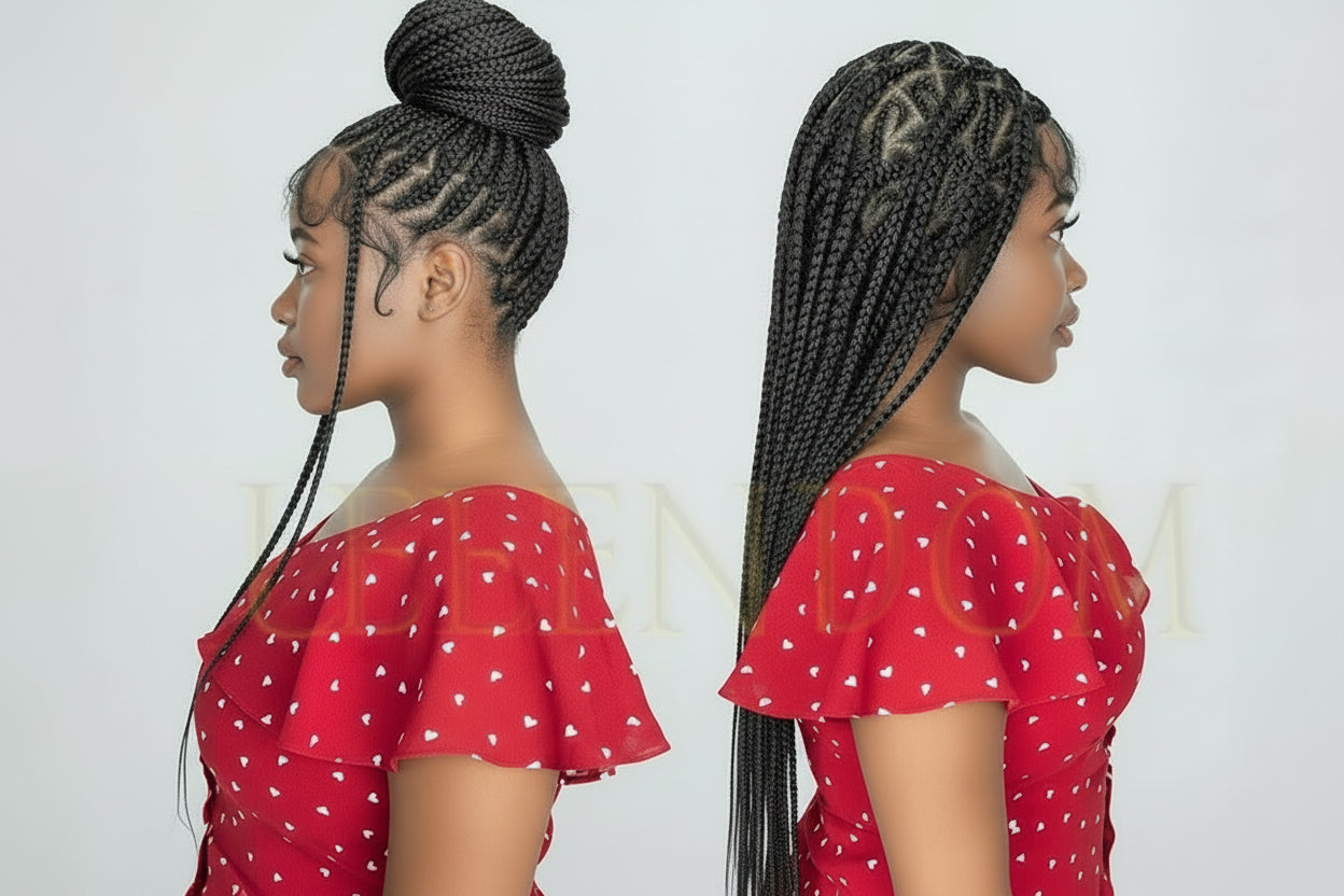 Braided Heart Box Wig