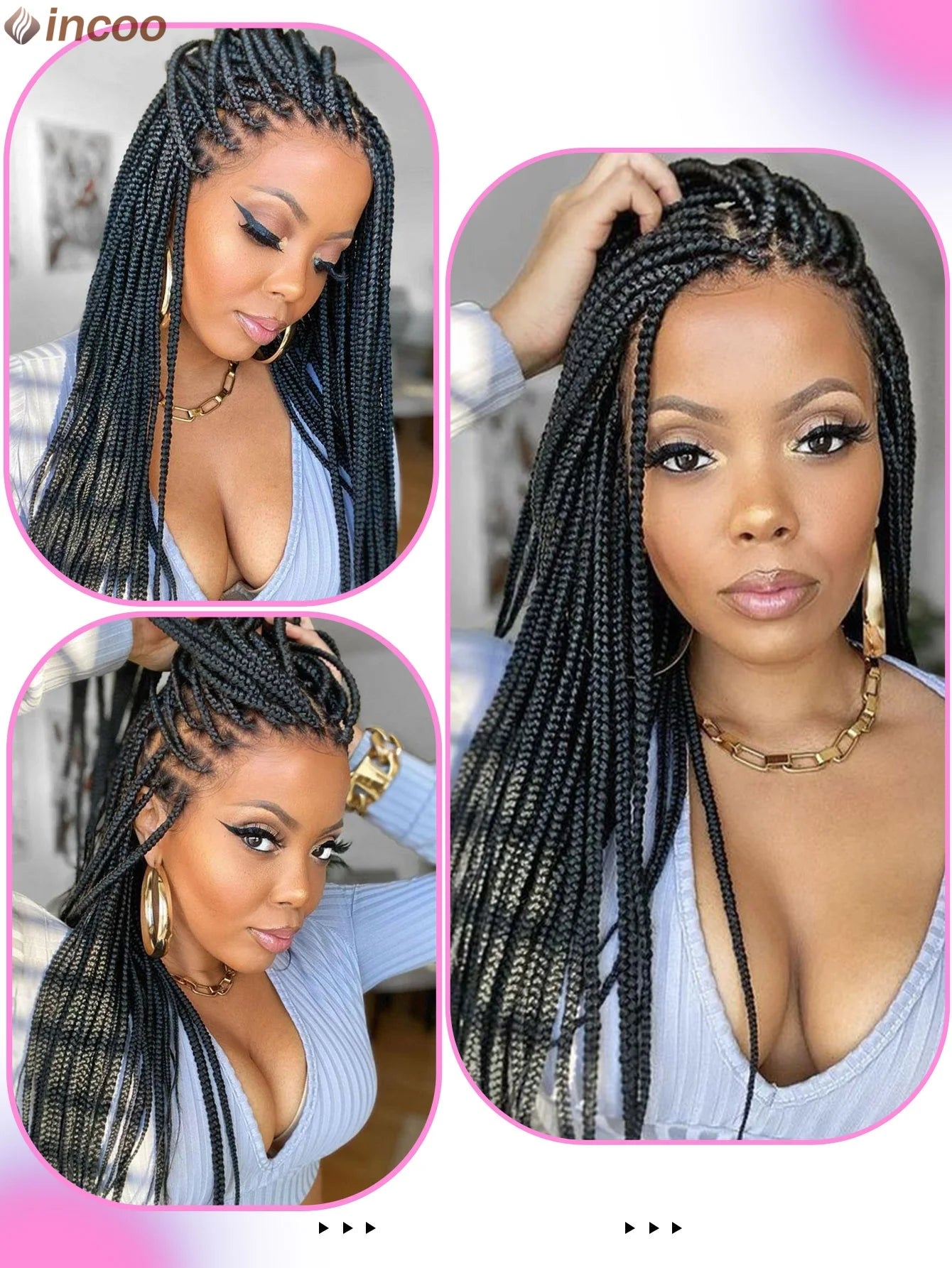 Colored Small Part Braided Wigs