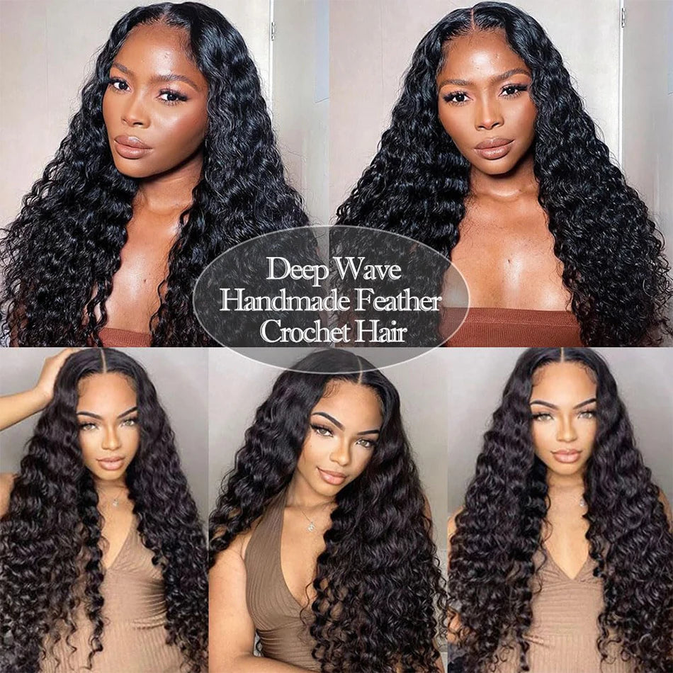 Deep Wave Pre-Separated Feather Crochet
