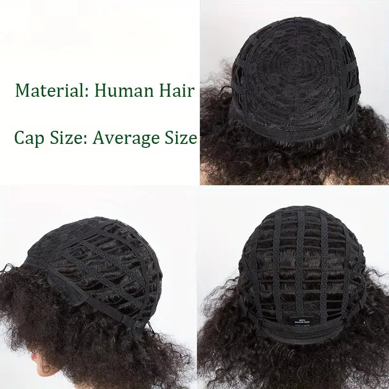 Short Afro Kinky Curly Brazilian Fluffy Wig