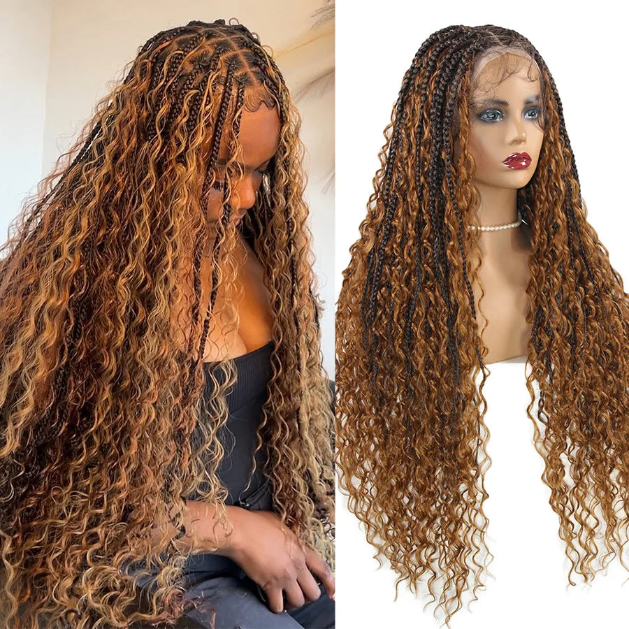 Long Blond Boho Braided Wigs