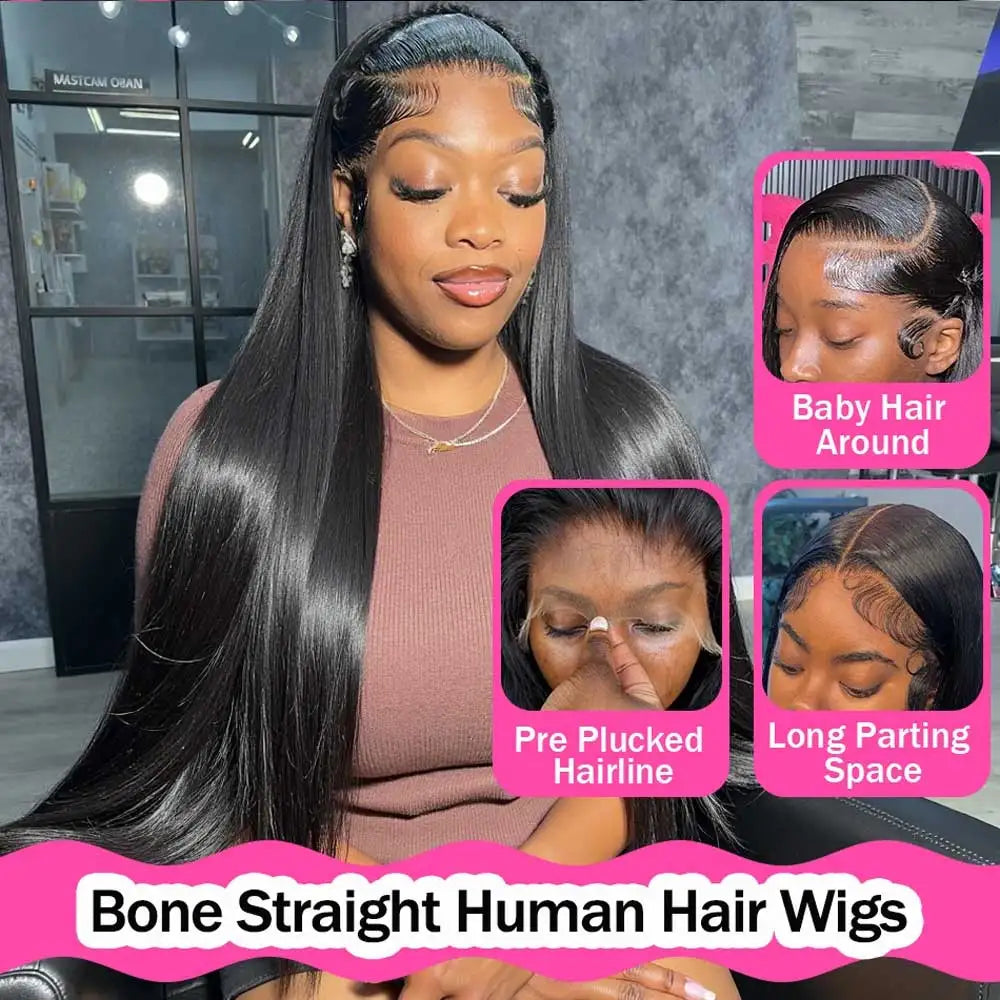 HD Lace Frontal Straight Human Hair Wigs