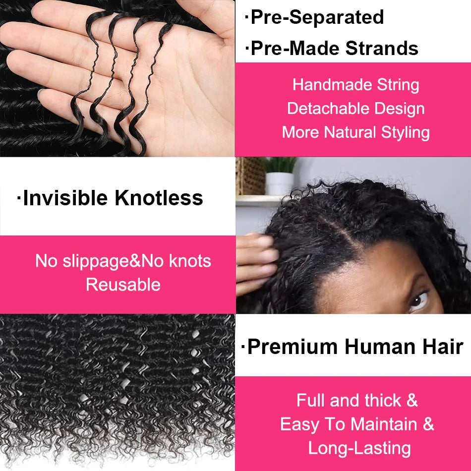 Deep Wave Pre-Separated Feather Crochet
