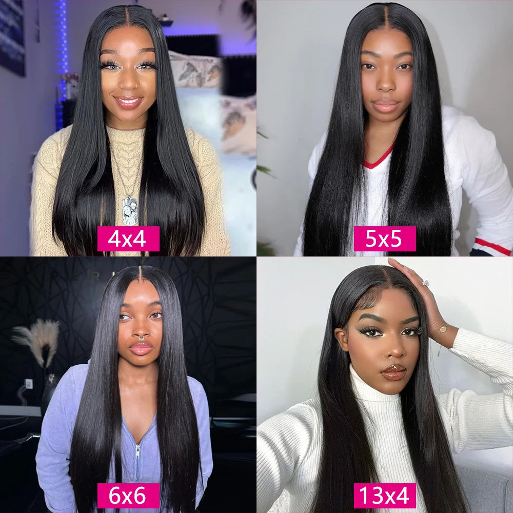 Brazilian Straight Human Hair Bundles with Closure