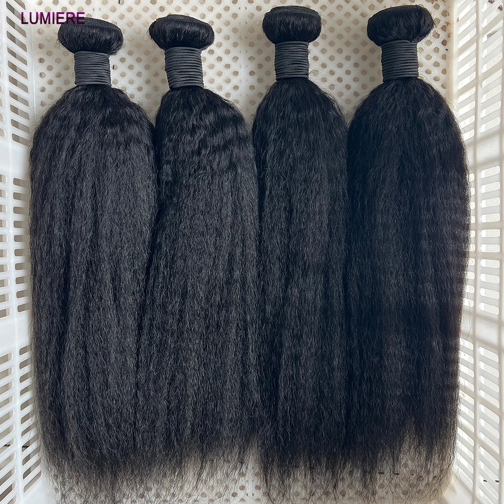 Kinky Yaki Straight Human Hair Bundles