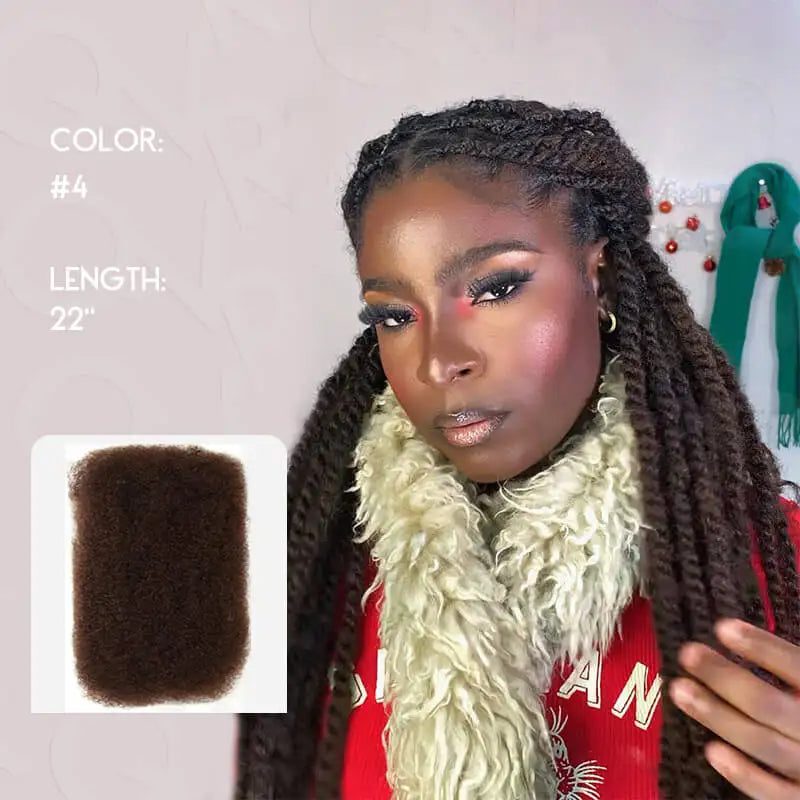 Afro Kinky Bulk Human Hair Extensions