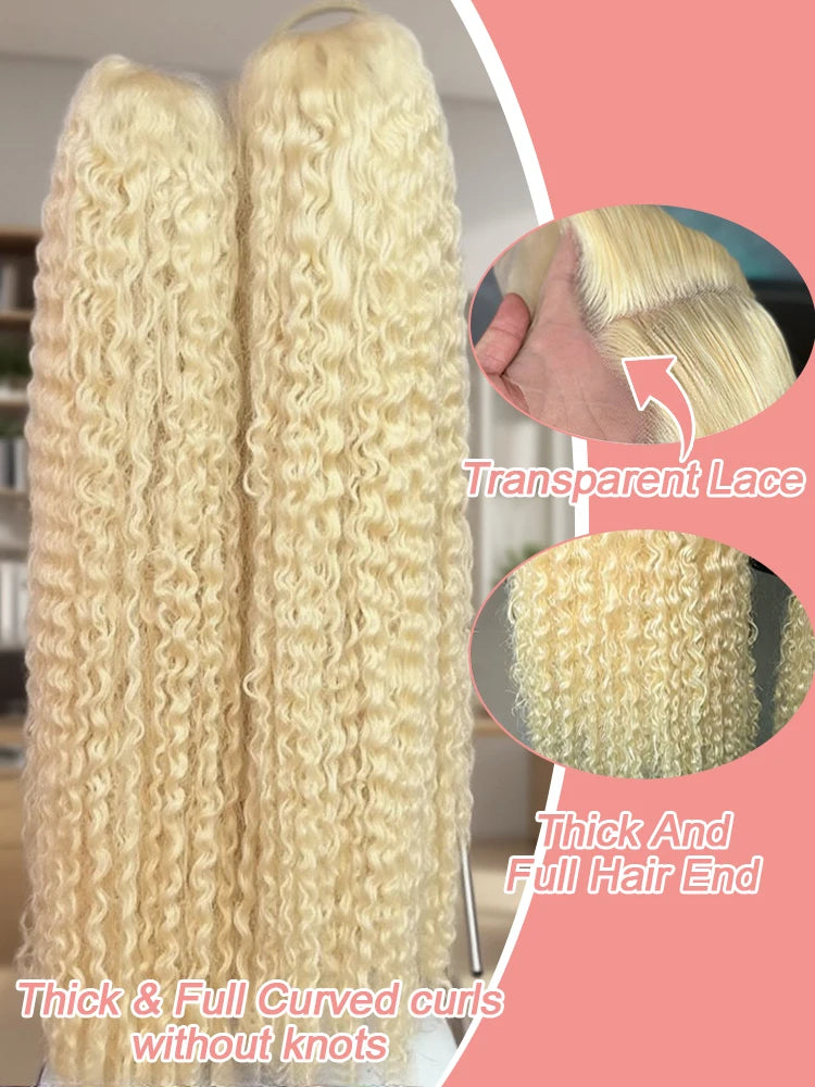 Curly Honey Blonde Loose Wave Wigs