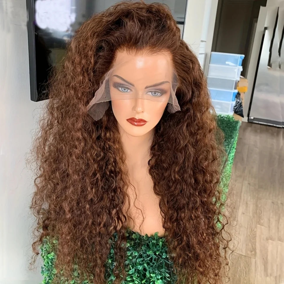 Soft Kinky Curly Brown Wig