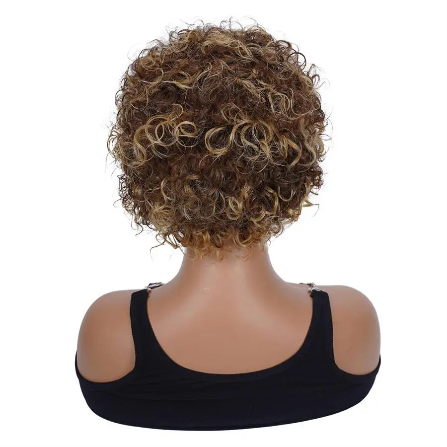Short Pixie Cut Kinky Curly Wig