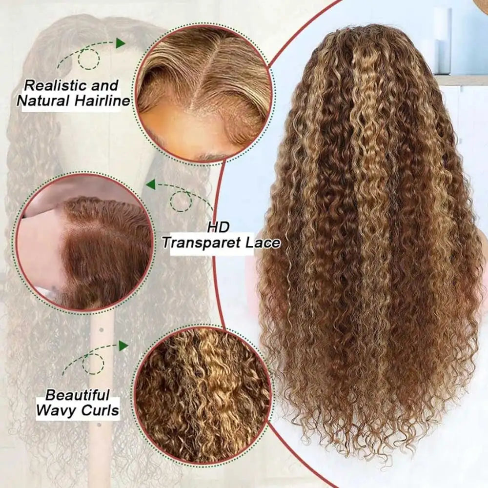 Glueless HD Deep Water Wave Wigs