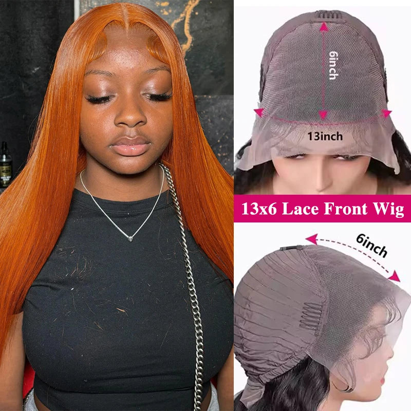 Straight Ginger Lace Front Wigs