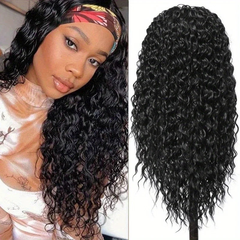 High Density Deep Wave Headband Wig