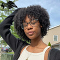 Afro Kinky Curly Bob Wig With Bangs
