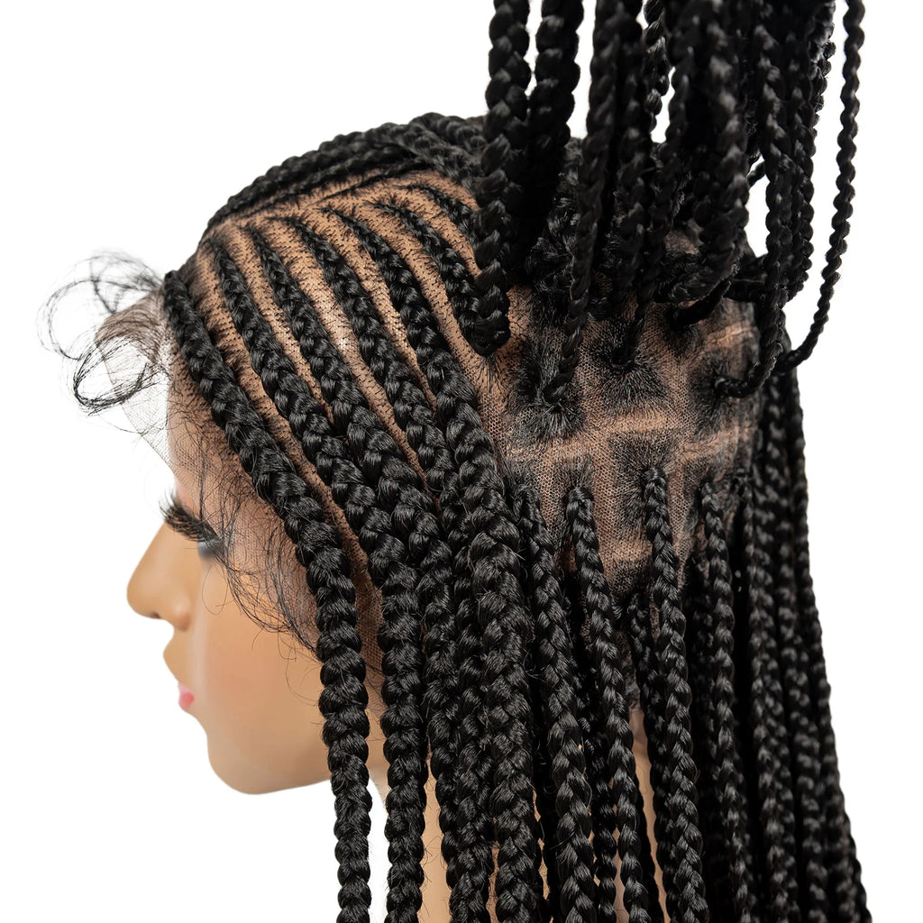 Synthetic Long Length Cornrow Braided Wig