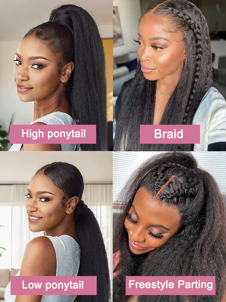 High Density Kinky Straight Brazilian Wig
