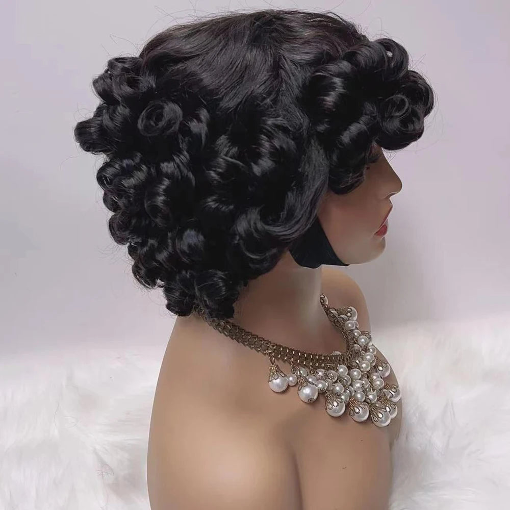 Brazilian Egg Curl Pixie Cut Wig