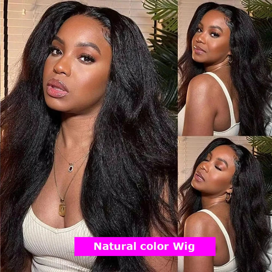 Ginger With Black Kinky Straight Glueless Wig