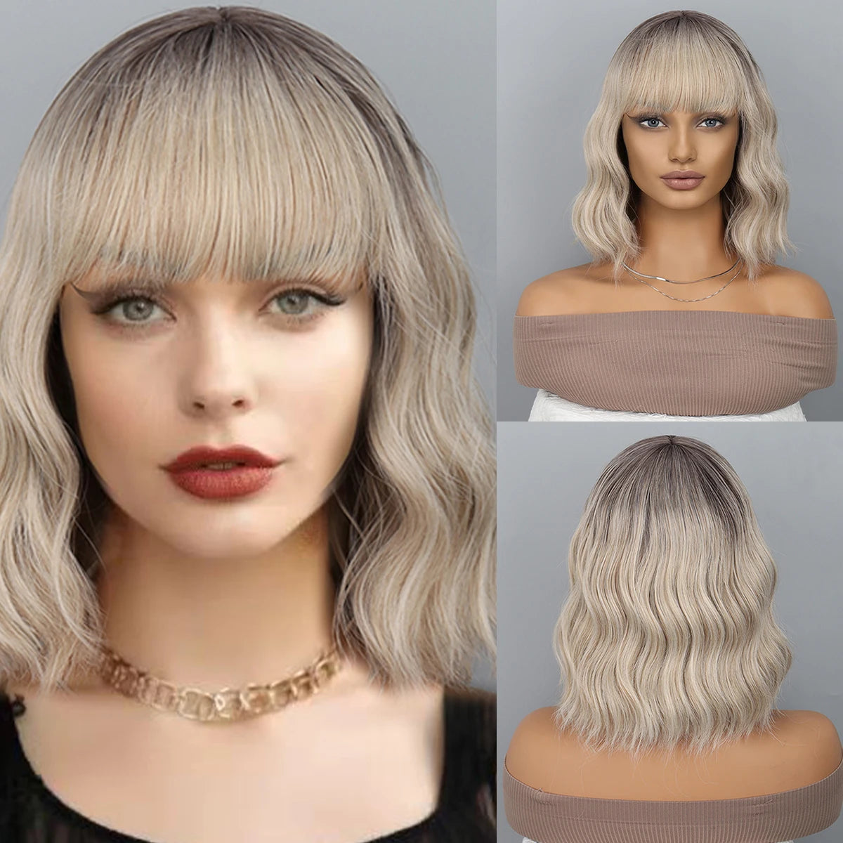 Black-gold gradient Cosplay Wigs