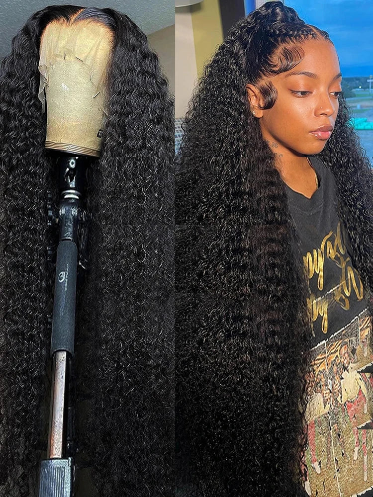 Glueless Deep Water Wave Curly Wigs