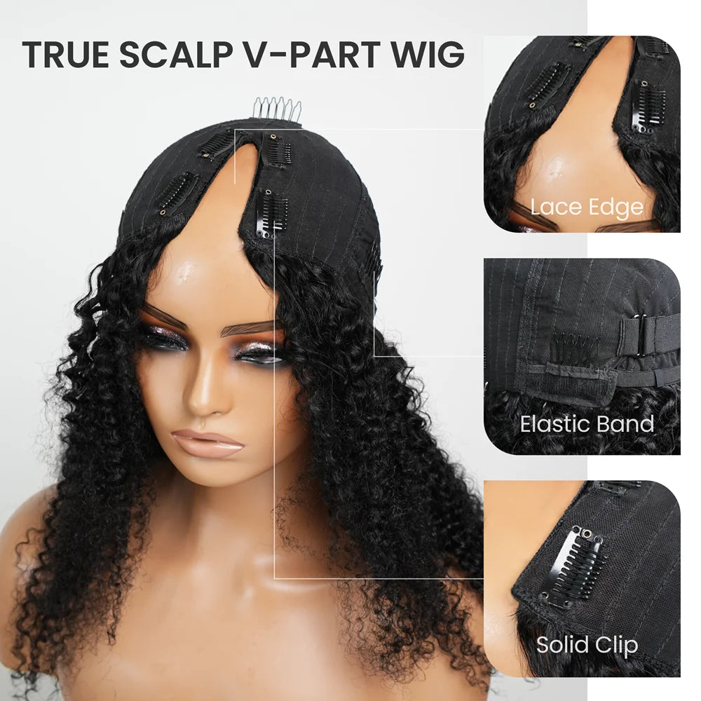 Silkwave V Part Kinky Curly Wig