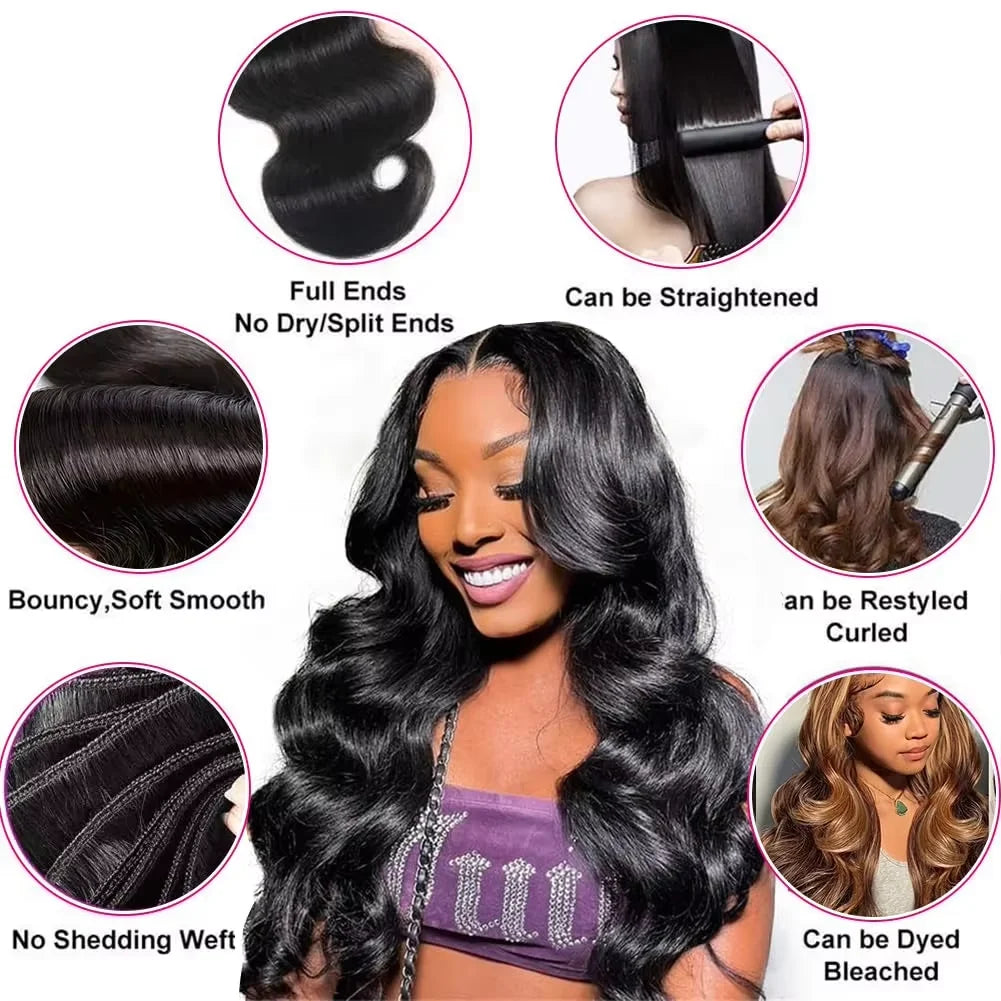Body Wave Brazilian Virgin Double Bundles