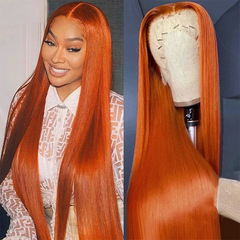 Straight Ginger Lace Front Wigs