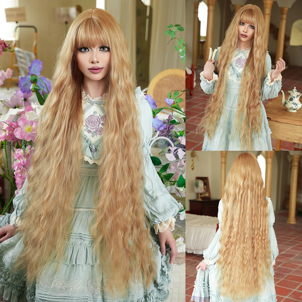 Extra Long Cosplay Wigs With Bangs
