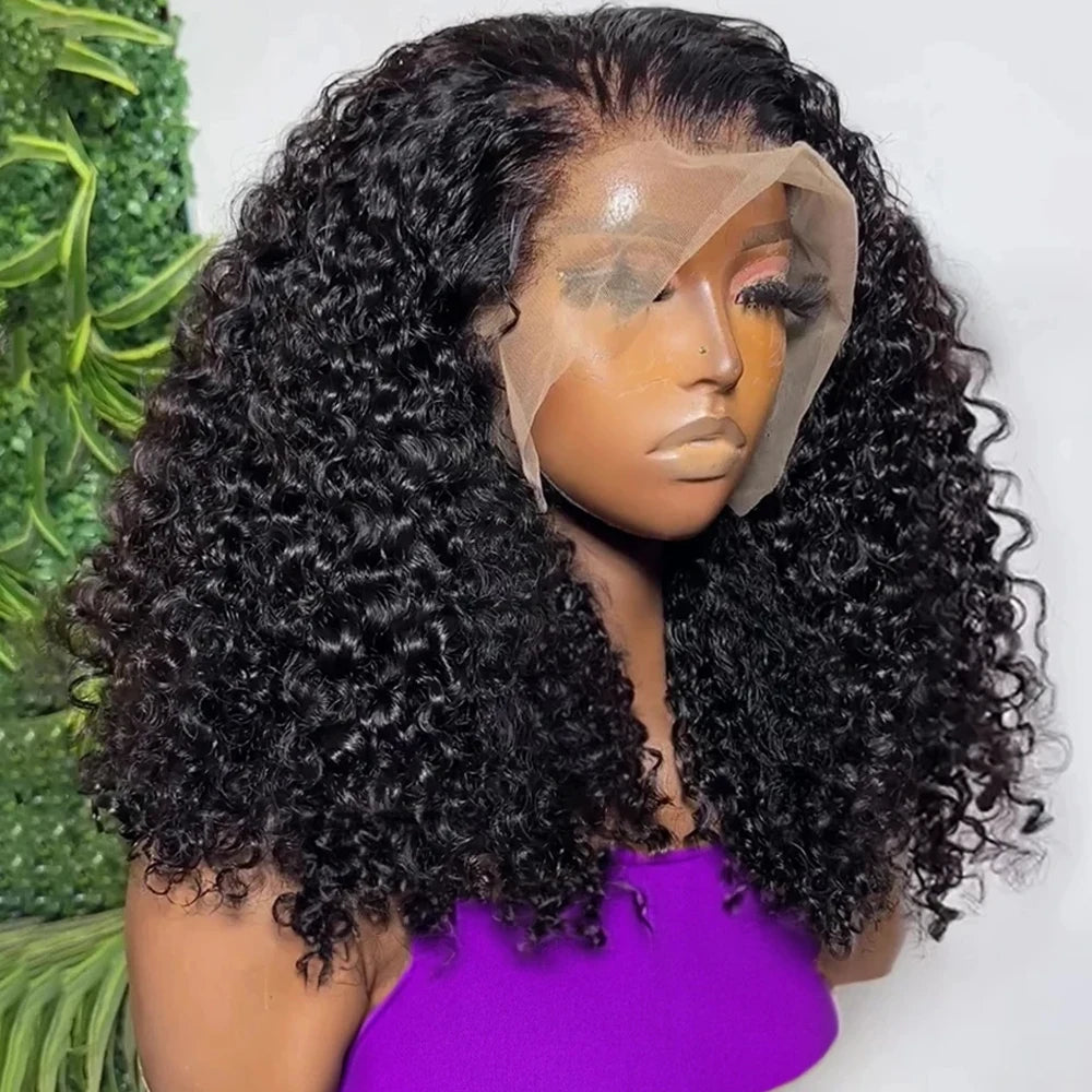 Short Bob Deep Water Wave Curly Wigs