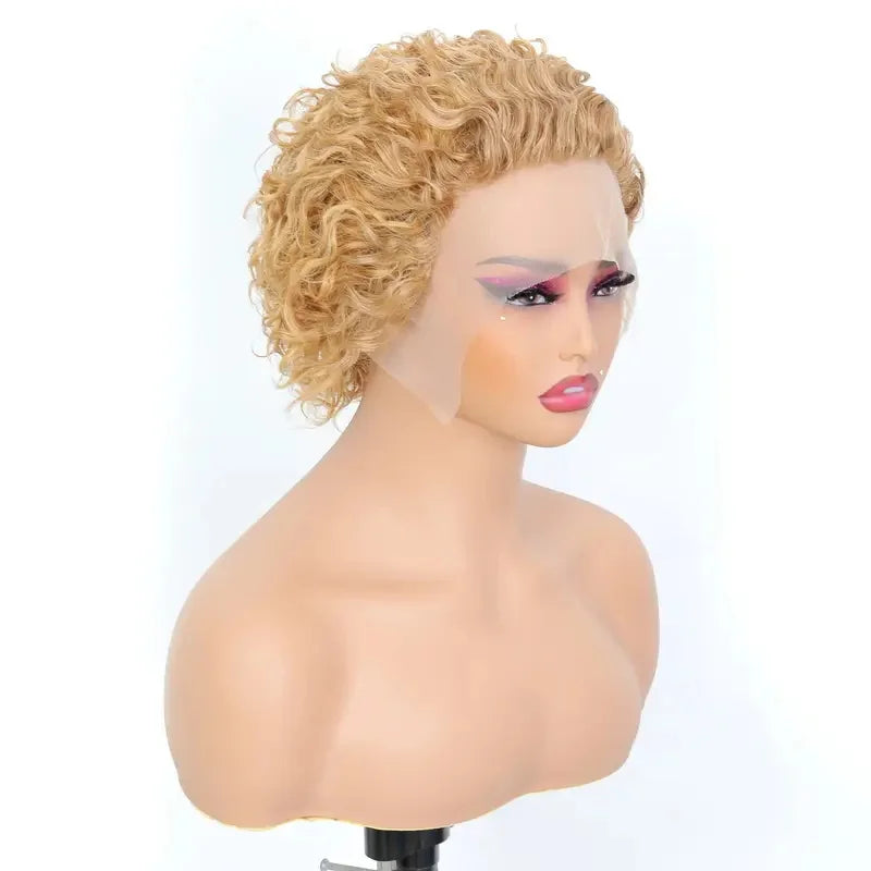 Short Pixie Cut Kinky Curly Wig