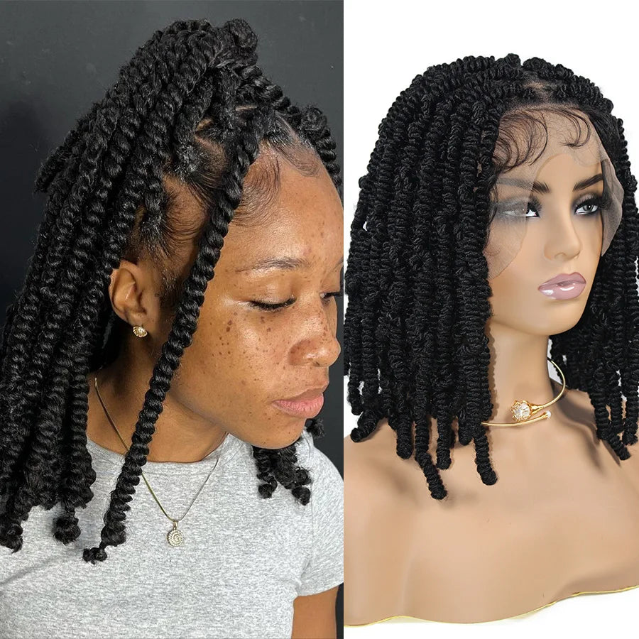 Short Spring Twist Braided Wig