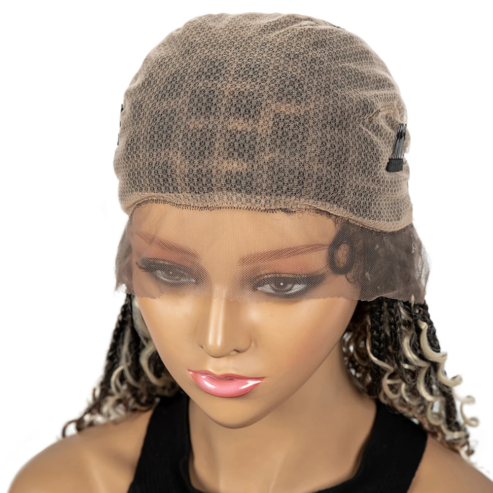 Short Bob Ombre Color Braided Wig