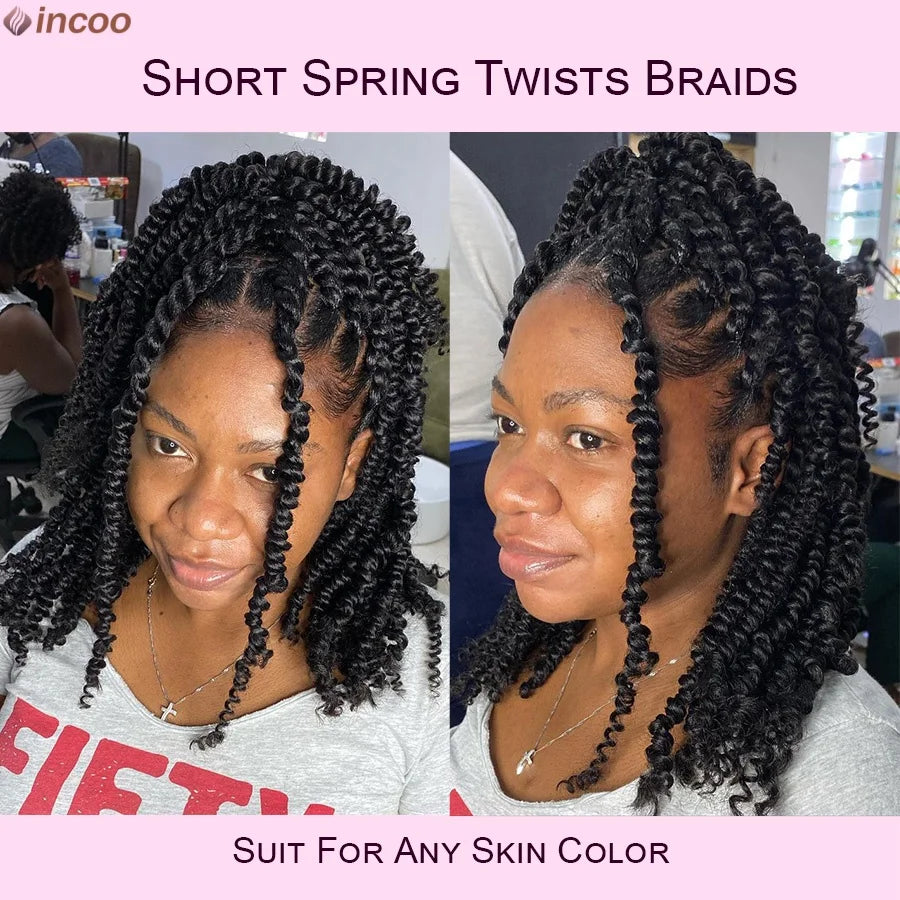 Short Spring Twist Braided Wig