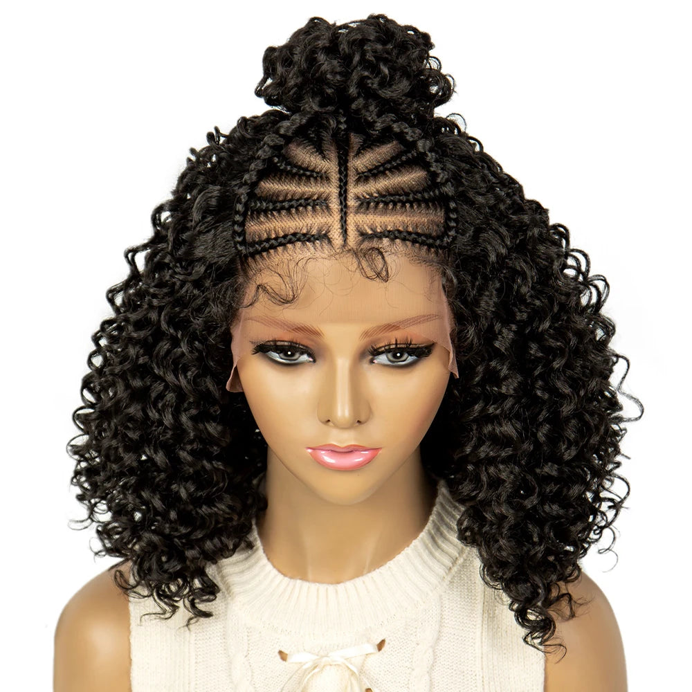 Braided Afro Kinky Curly Hair Wig