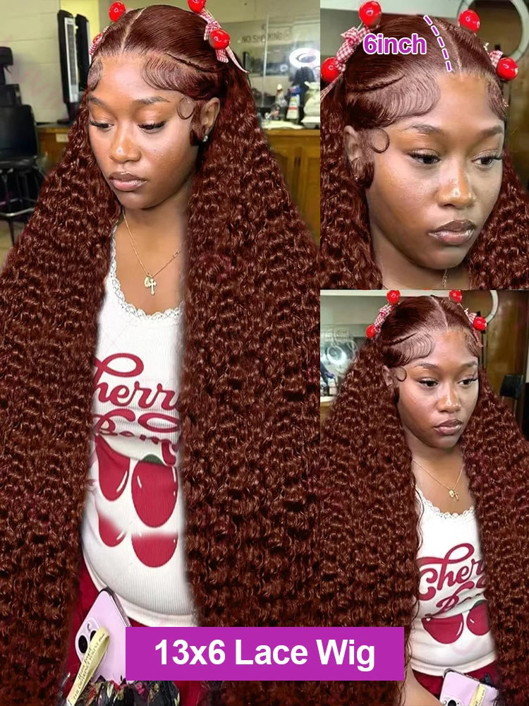 Deep Curly Chocolate Water Wave Wig