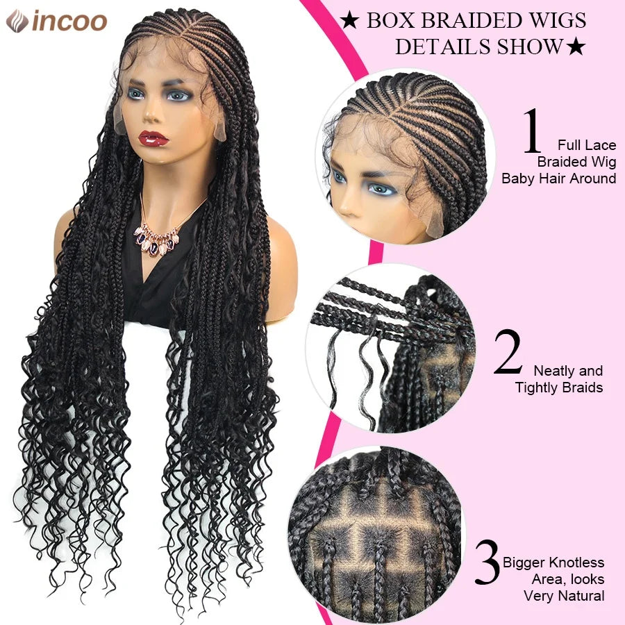 Curly Boho Braided Wigs