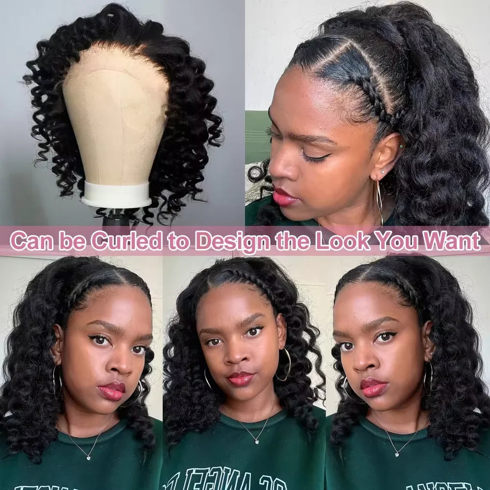 Coarse Yaki Peruvian Kinky Straight Short Bob Wigs